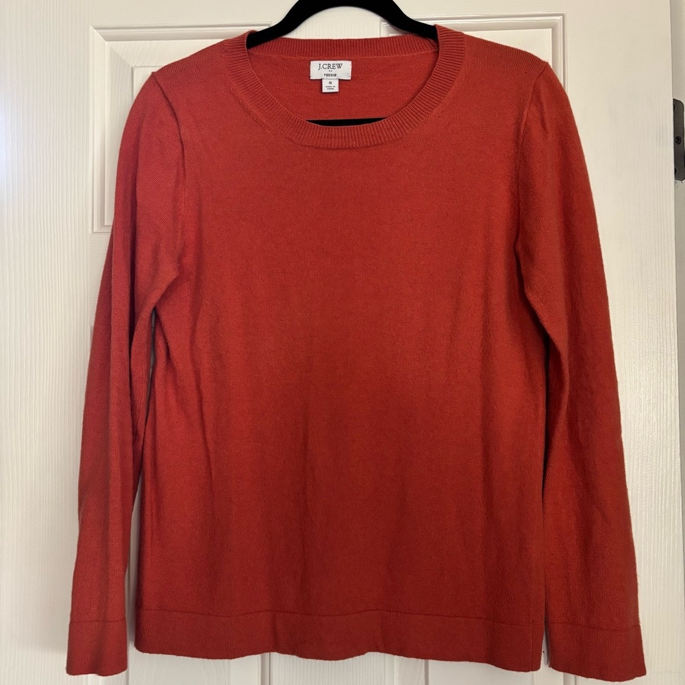J. Crew Women's Cotton Wool Teddie Sweater in “Spanish Clay”